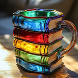 Bunte handgefertigte Büchertasse