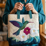 Gesteppte Tasche - Kolibri et Blume Blanche