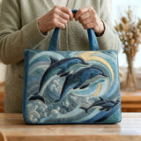 Handgefertigte Tasche - Ozean-Delfin